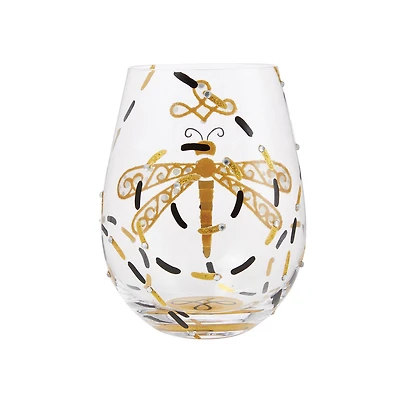 Lolita Dazzling Dragonfly Handpainted Stemless Wine Glass, 20 oz. for only USD 22.99 | Hallmark