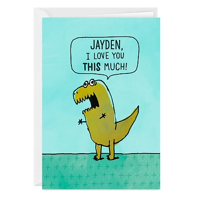 T-Rex Hug Funny Custom Love Card for only USD 4.99 | Hallmark