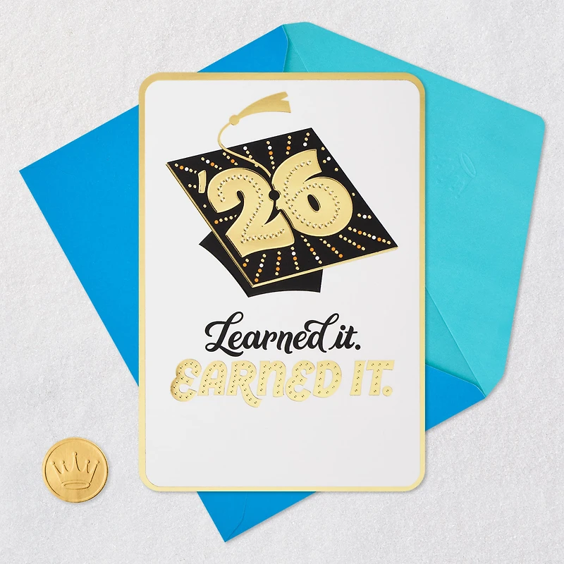 Learned It, Earned It 2026 Graduation Card for only USD 4.59 | Hallmark