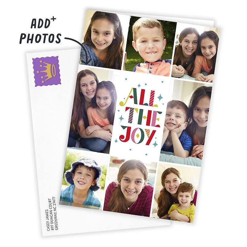All the Joy Photo Collage Custom Holiday Card for only USD 4.99 | Hallmark