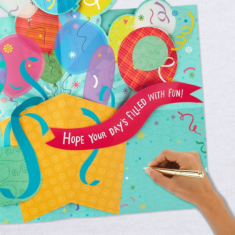 16" Fun Balloons Pop-Up Jumbo Birthday Card for only USD 12.99 | Hallmark