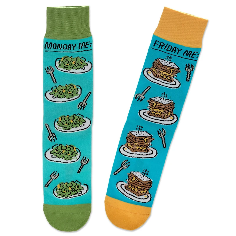 Shoebox Monday vs. Friday Funny Crew Socks for only USD 12.99 | Hallmark