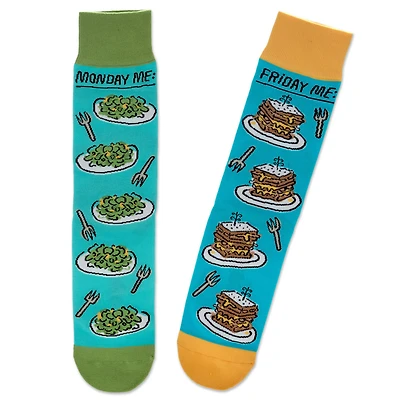 Shoebox Monday vs. Friday Funny Crew Socks for only USD 12.99 | Hallmark