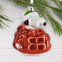 Peanuts® Snoopy in Puffer Coat Glass Hallmark Ornament for only USD 11.49 | Hallmark