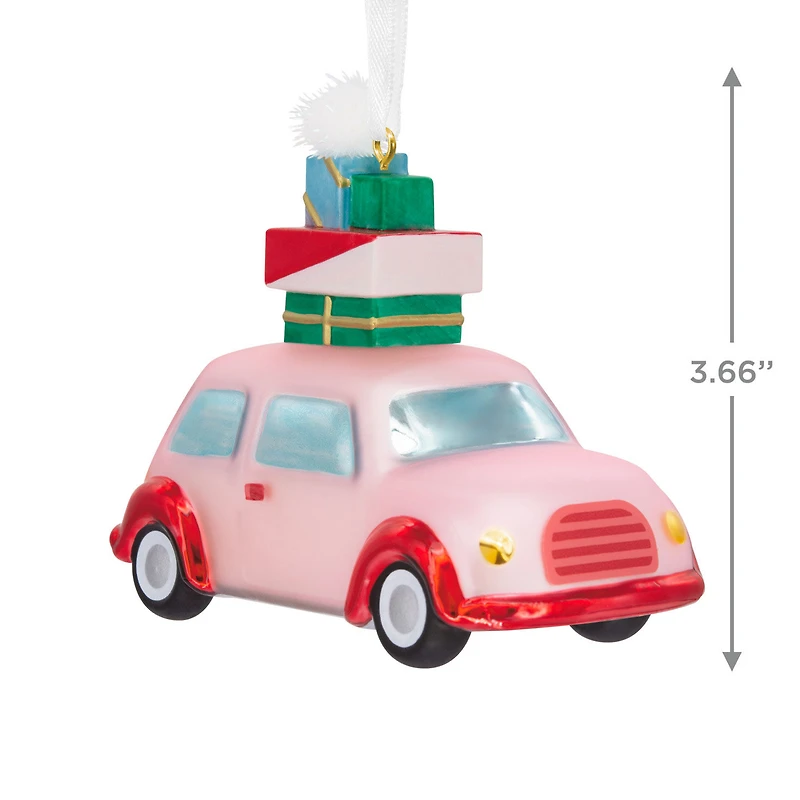 Signature Pink Car With Presents Blown Glass Hallmark Ornament for only USD 19.99 | Hallmark