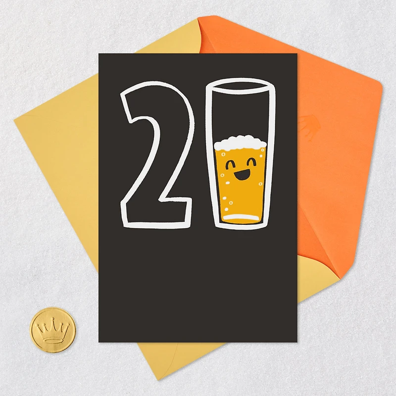 Don't Settle for Half-Glassed Funny 21st Birthday Card for only USD 4.49 | Hallmark