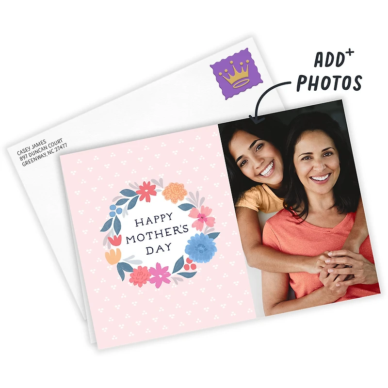 Sweet Floral Wreath Custom Mother's Day Card for only USD 4.99 | Hallmark