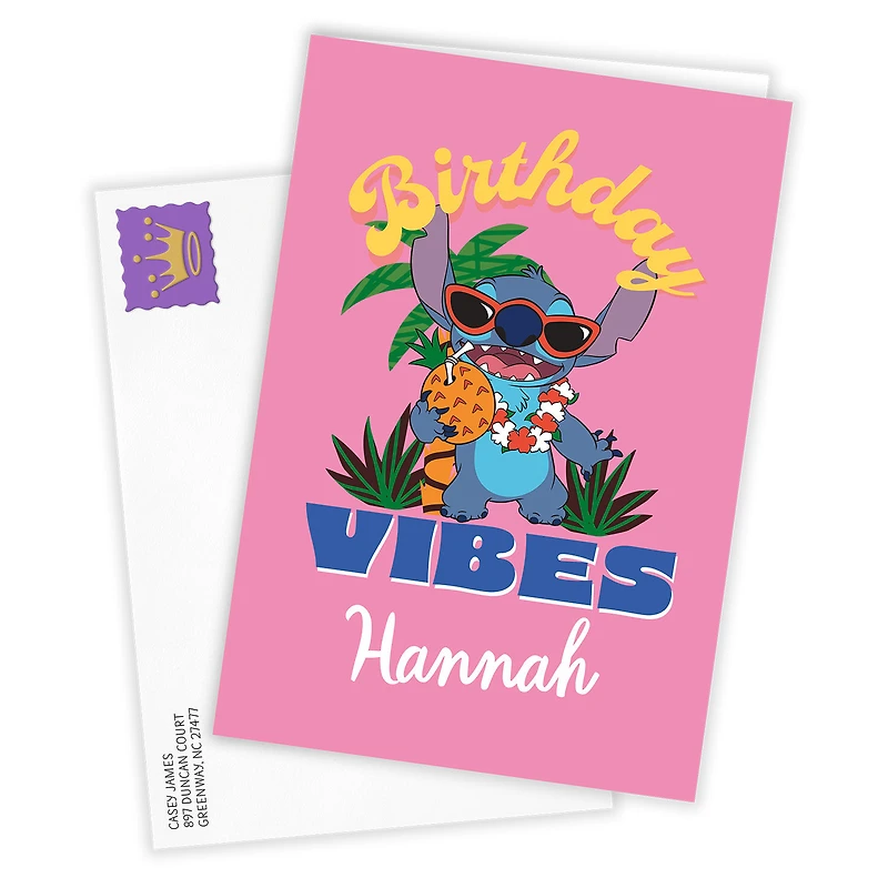 Disney Lilo & Stitch Birthday Vibes Custom Birthday Card for only USD 4.99 | Hallmark