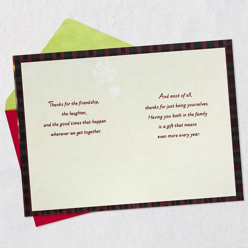 Friendship, Laughter and Good Times Christmas Card for Sister and Brother-in-Law for only USD 4.59 | Hallmark