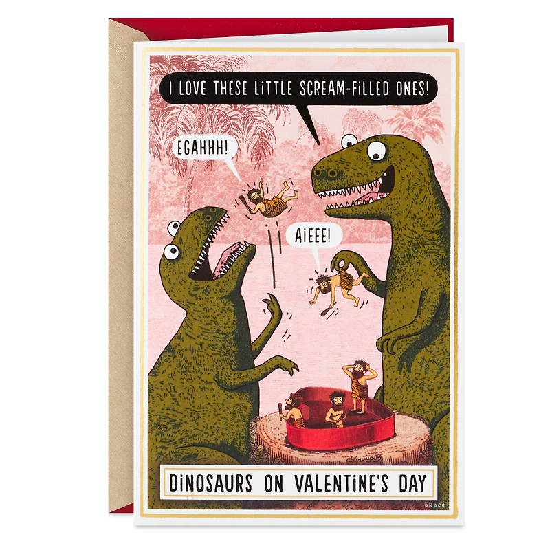 Dinosaurs and Candy Box Funny Valentine's Day Card for only USD 4.49 | Hallmark