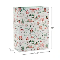 20" Festive Holiday Toile Jumbo Christmas Gift Bag for only USD 5.99 | Hallmark
