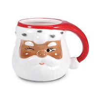 Winking Black Santa Holiday Sculpted Mug, 23.5 oz. for only USD 19.99 | Hallmark