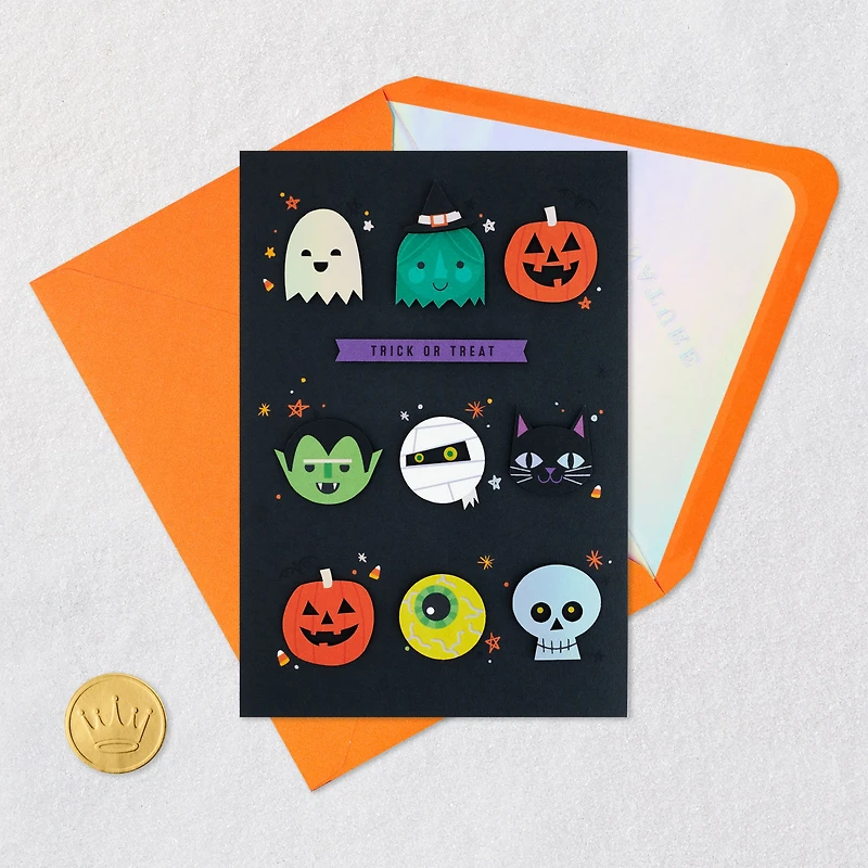 Trick or Treat Halloween Icons Halloween Card for only USD 7.99 | Hallmark