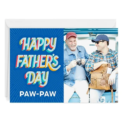 Personalized Colorful Shadow Type Father’s Day Photo Card for only USD 4.99 | Hallmark