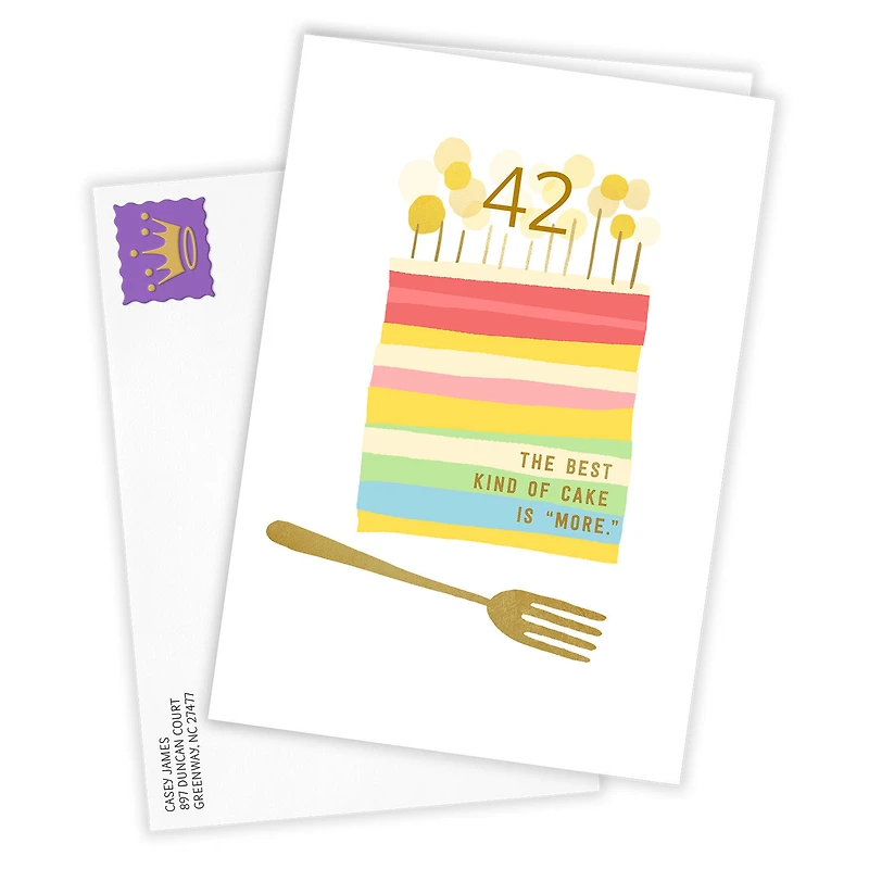 Custom Number Cake Milestone Birthday Card for only USD 4.99 | Hallmark