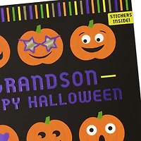 Fun Pumpkin Faces Halloween Card With Stickers for Grandson for only USD 4.99 | Hallmark