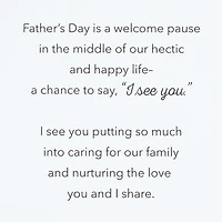 I See You and All You Do Father's Day Card for Husband for only USD 5.99 | Hallmark