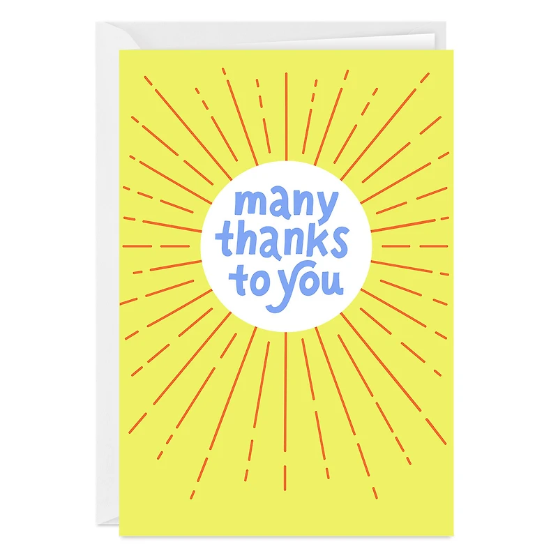 Many Thanks to You Starburst Custom Thank You Card for only USD 4.99 | Hallmark