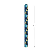 Dreidels and Gelt on Metallic Navy Hanukkah Wrapping Paper Roll, 22.5 sq. ft. for only USD 4.99 | Hallmark