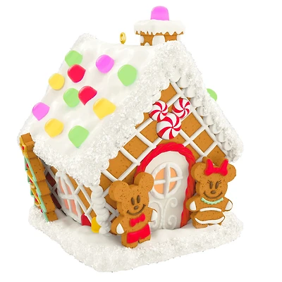 Disney Mickey and Friends Jolly Gingerbread House Musical Ornament With Light for only USD 45.99 | Hallmark