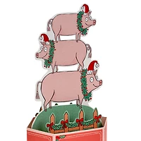 Deck the Hogs Funny 3D Pop-Up Christmas Card for only USD 7.99 | Hallmark