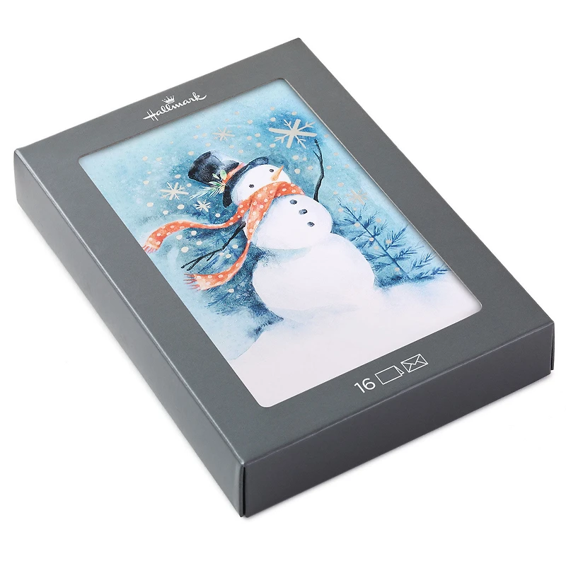 Snowman on Blue Boxed Christmas Cards, Pack of 16 for only USD 15.49 | Hallmark
