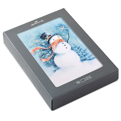 Snowman on Blue Boxed Christmas Cards, Pack of 16 for only USD 15.49 | Hallmark