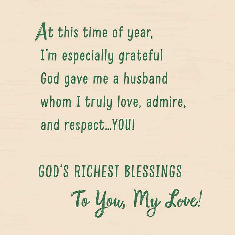 God Has Blessed Us Religious Thanksgiving Card for Husband for only USD 3.99 | Hallmark