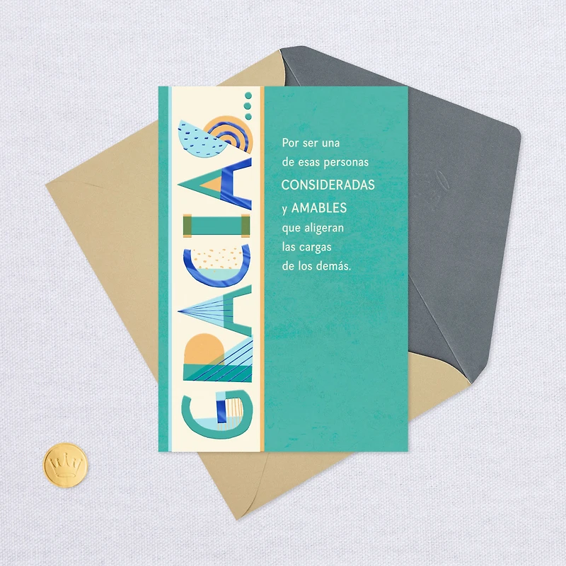 Gracias Lettering Spanish-Language Thank-You Card for only USD 3.59 | Hallmark