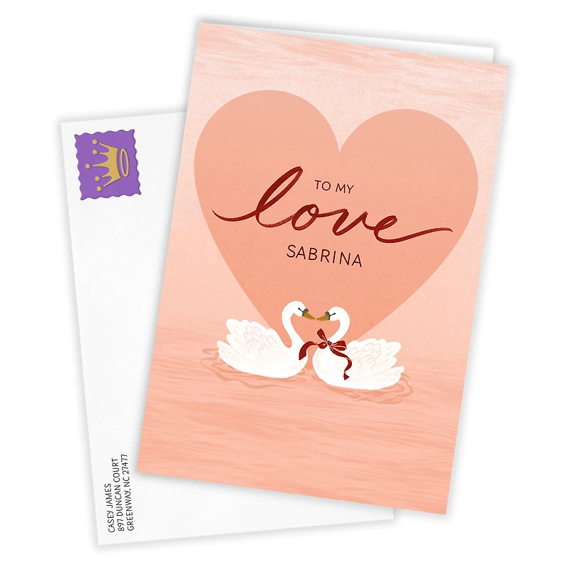 Love Our Love Swans Custom Valentine's Day Card for only USD 4.99 | Hallmark