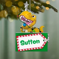 Festive Dinosaur Personalized Ornament, Custom Text for only USD 30.99 | Hallmark