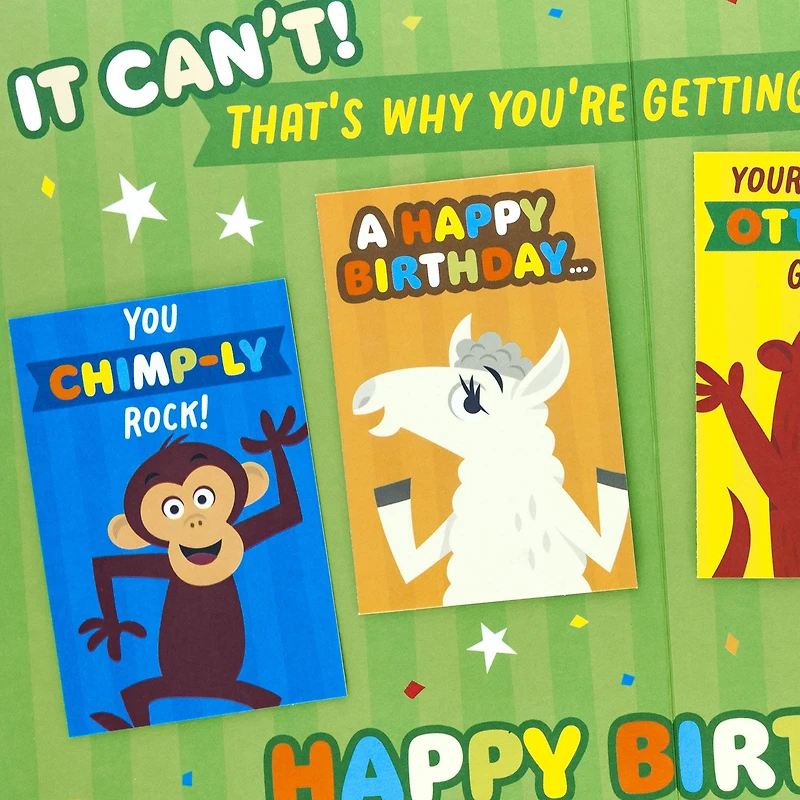 Party Animals Birthday Card for Kids With Mini Cards for only USD 5.99 | Hallmark