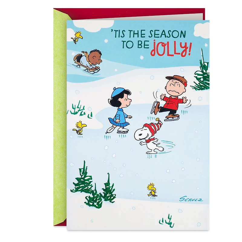 The Peanuts® Gang Jolly Ice Skating Musical 3D Pop-Up Christmas Card for only USD 9.59 | Hallmark
