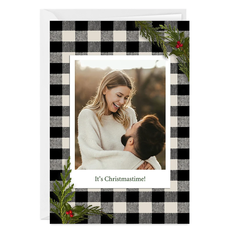 Buffalo Plaid Frame Custom Christmas Card for only USD 4.99 | Hallmark