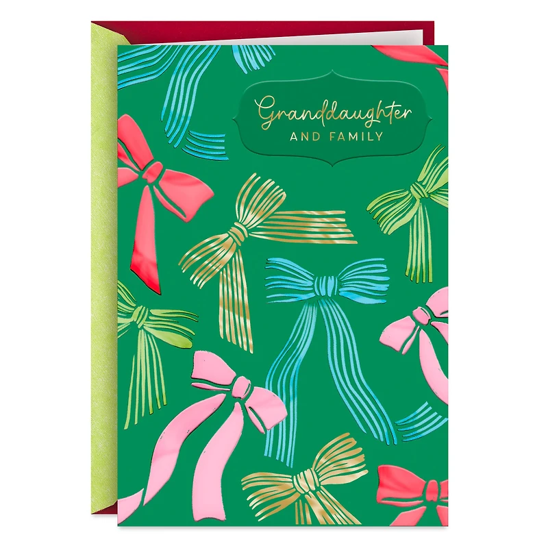 You Bring Us Such Happiness Christmas Card for Granddaughter and Family for only USD 3.99 | Hallmark