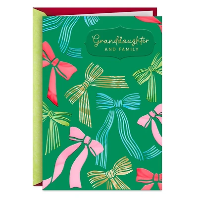 You Bring Us Such Happiness Christmas Card for Granddaughter and Family for only USD 3.99 | Hallmark