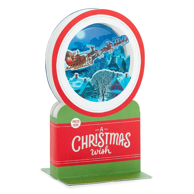 Santa's Sleigh Snow Globe Musical 3D Pop-Up Christmas Card With Motion for only USD 12.99 | Hallmark