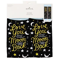 Love You To the Moon and Back Novelty Crew Socks for only USD 12.99 | Hallmark