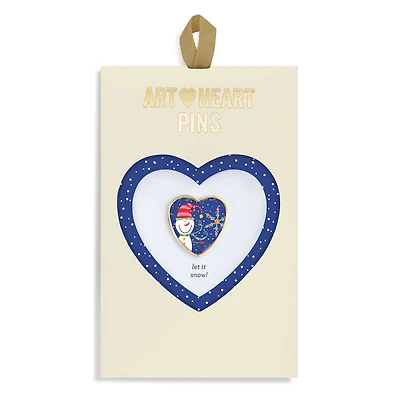 Demdaco Let It Snow! Snowman Art Heart Pin for only USD 7.99 | Hallmark