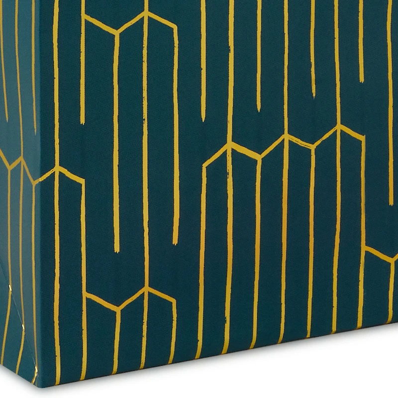 13" Gold Geometric on Teal Wine Gift Bag for only USD 4.49 | Hallmark