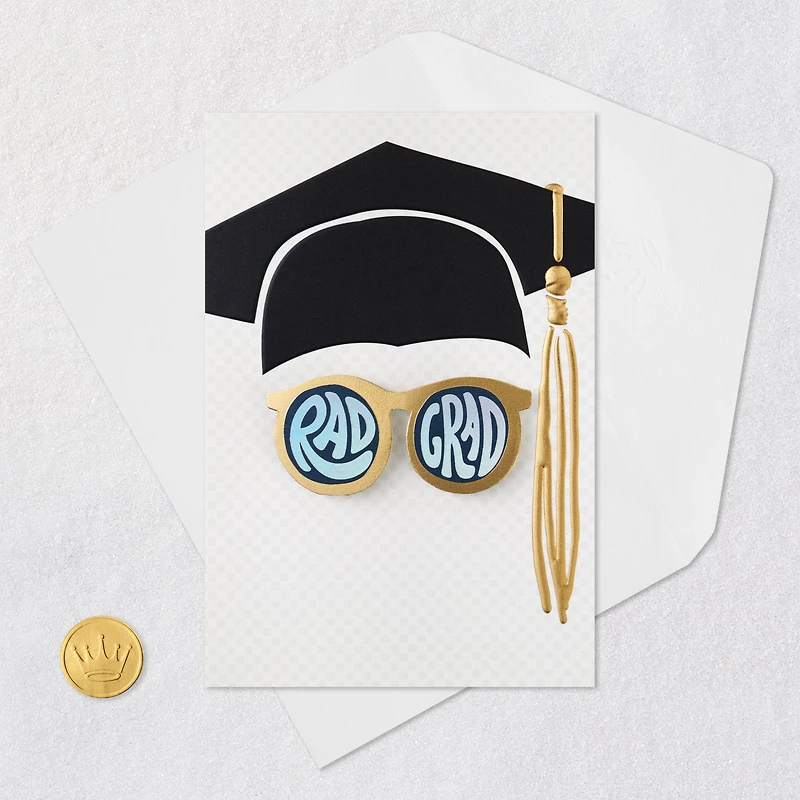 Rad Grad in Mortarboard Cap and Sunglasses Graduation Card for only USD 6.59 | Hallmark