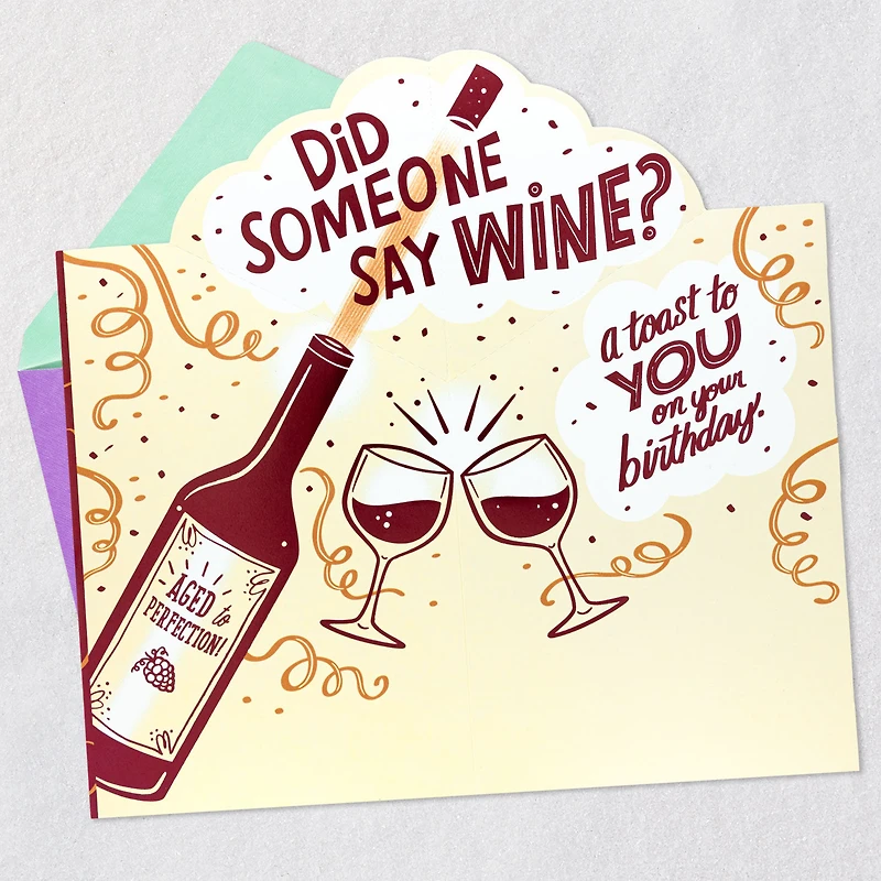 A Toast to You Wine Bottle Birthday Card for only USD 4.99 | Hallmark