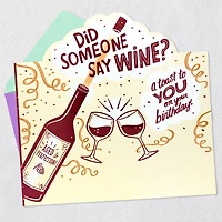 A Toast to You Wine Bottle Birthday Card for only USD 4.99 | Hallmark