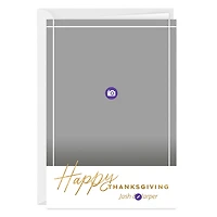 Elegant Gold Lettering Custom Thanksgiving Card for only USD 4.99 | Hallmark