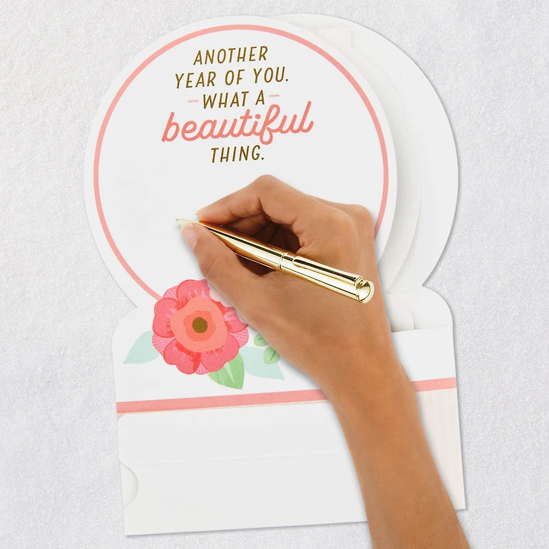 Happy Birthday Floral Snow Globe Musical 3D Pop-Up Birthday Card With Motion for only USD 12.99 | Hallmark