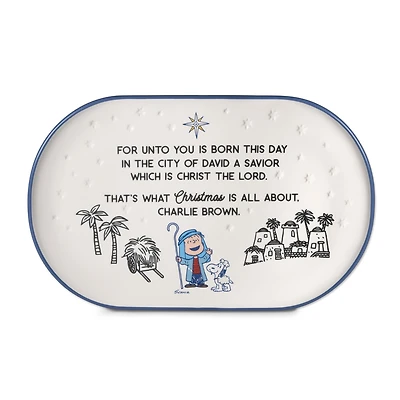 Peanuts® Linus Nativity Speech Oval Platter, 14.75" L for only USD 44.99 | Hallmark