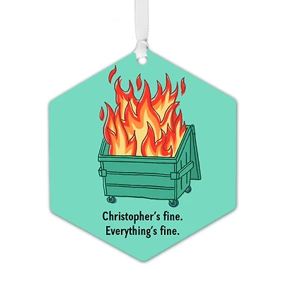 Dumpster Fire Metal Personalized Ornament, Custom Text for only USD 17.99 | Hallmark