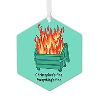 Dumpster Fire Metal Personalized Ornament, Custom Text for only USD 17.99 | Hallmark