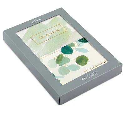 Watercolor Eucalyptus Assorted Blank Thank-You Notes, Pack of 40 for only USD 14.99 | Hallmark