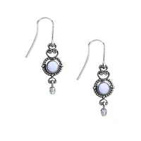 Silver Forest Silver-Tone Filigree and Blue Stone Drop Earrings for only USD 21.00 | Hallmark
